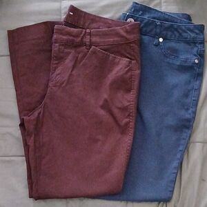 Old Navy/Maurices Women's Straight Leg Jeans in Blue and Burgundy